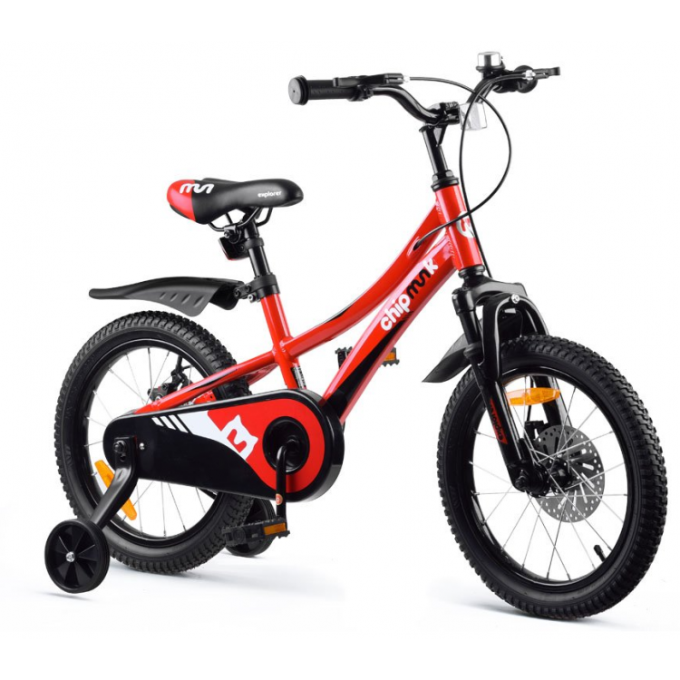 Detský bicykel 16" Royal Baby Chipmunk Explorer červeno-čierny hliníkový 
